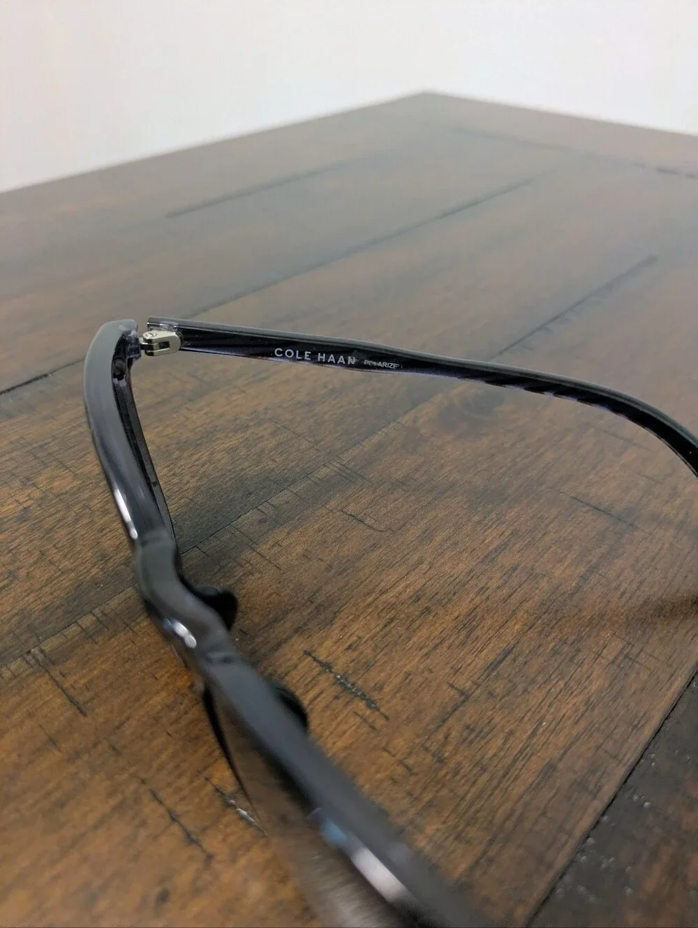 Cole Haan Polarized Square Sunglasses Smoke Horn (54-18-140)